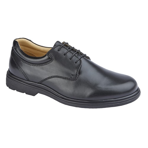 Roamers Extra Wide Fit Lace Up Leather Shoes Black